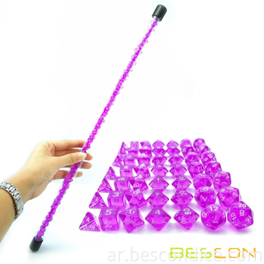 Tabletop Game Mini Dice 49pcs Long Tube Gem Purple 1